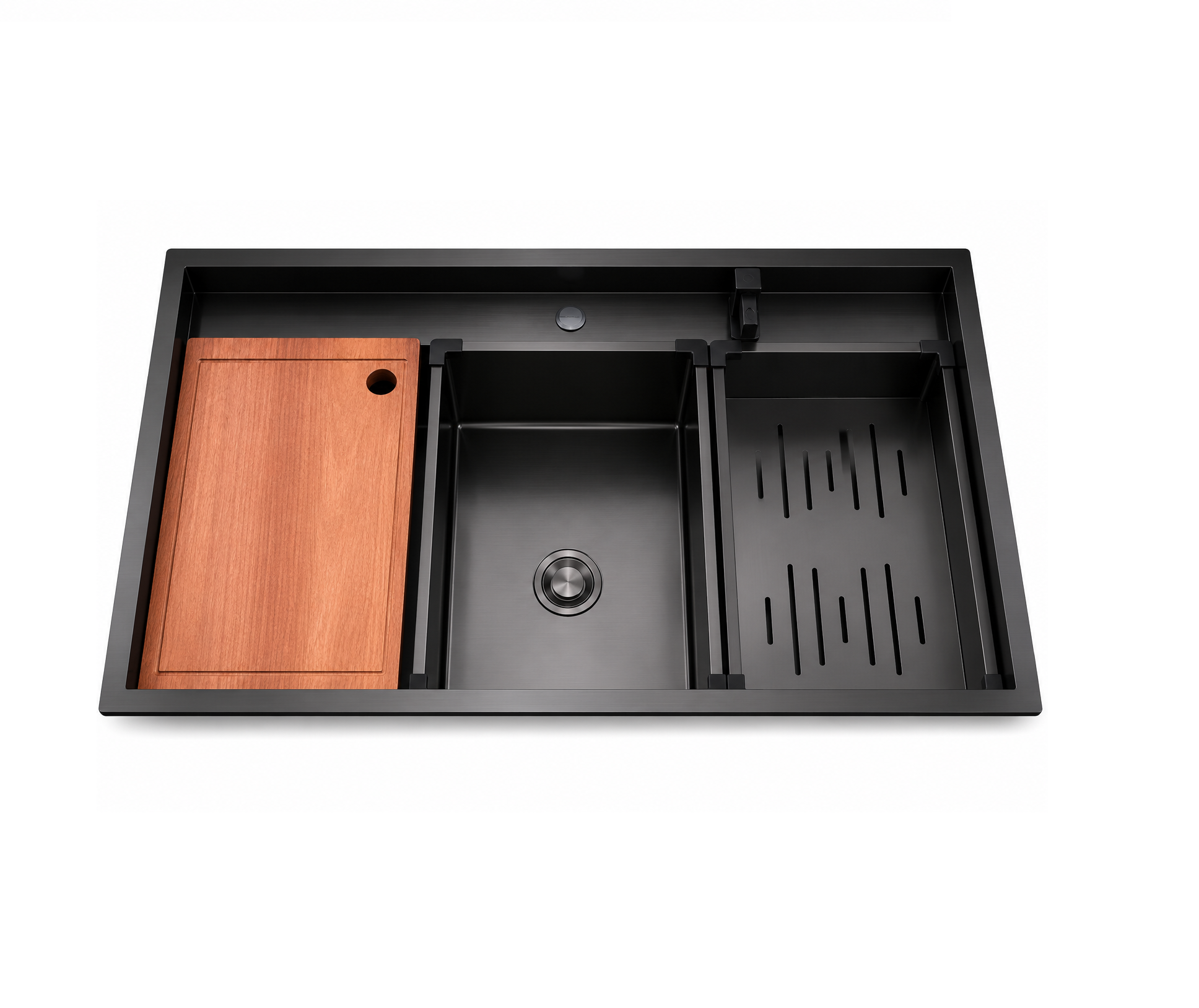 سینک استیل توکار داسی مدل MARTA BLACK) 8050-1B)