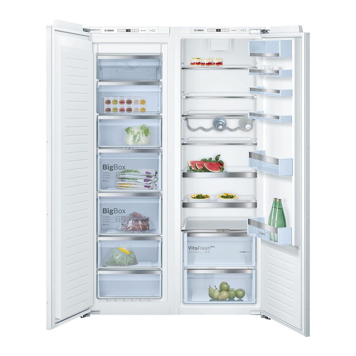 یخچال و فریزر دوقلو توکار بوش مدل  KIR81AF30-GIN81AE30