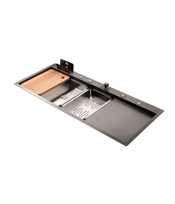 سینک استیل توکار داسی مدل VITTORIA BLACK) 11650-1B)